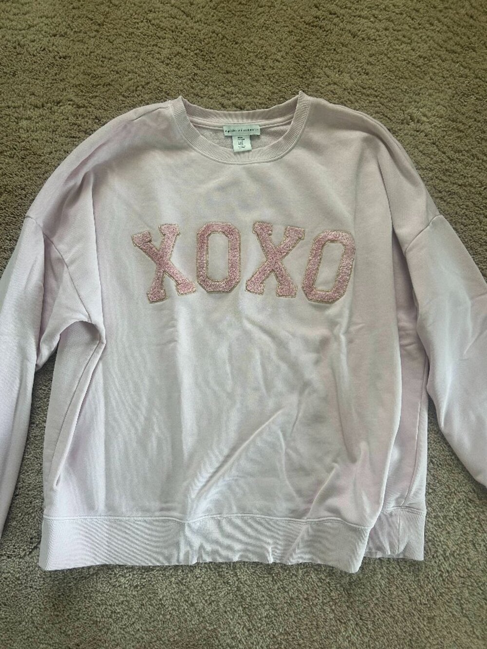 Cupcakes and Cashmere Light Pastel Pink with XOXO Letters